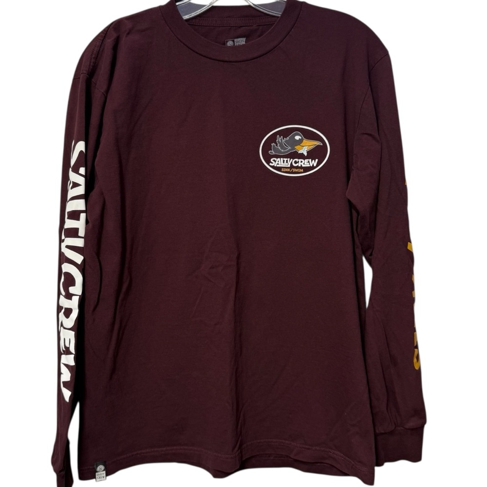 Salty Crew Youth Burgundy Long Sleeve Tee Sz M